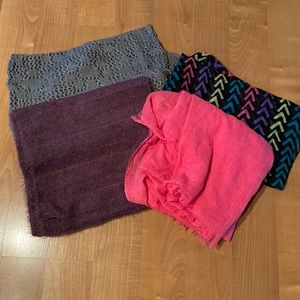Collection of scarves (bundled 4 together)